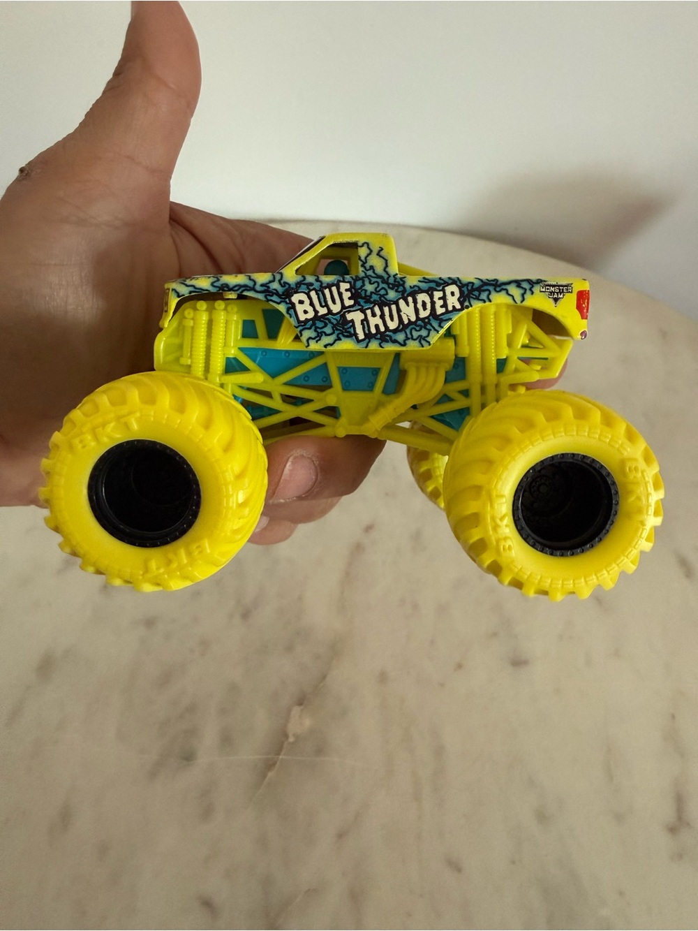 Monster Jam Blue Thunder 1:64  Preowned Lime Green Monster Truck